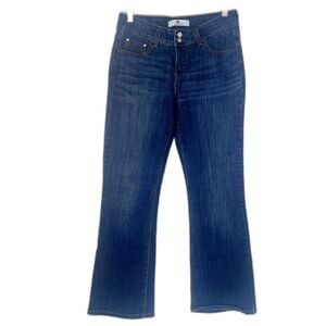 Levis 526 Slender Boot Cut Denim Jeans Size 4S Dark Wash Flap Pockets Western